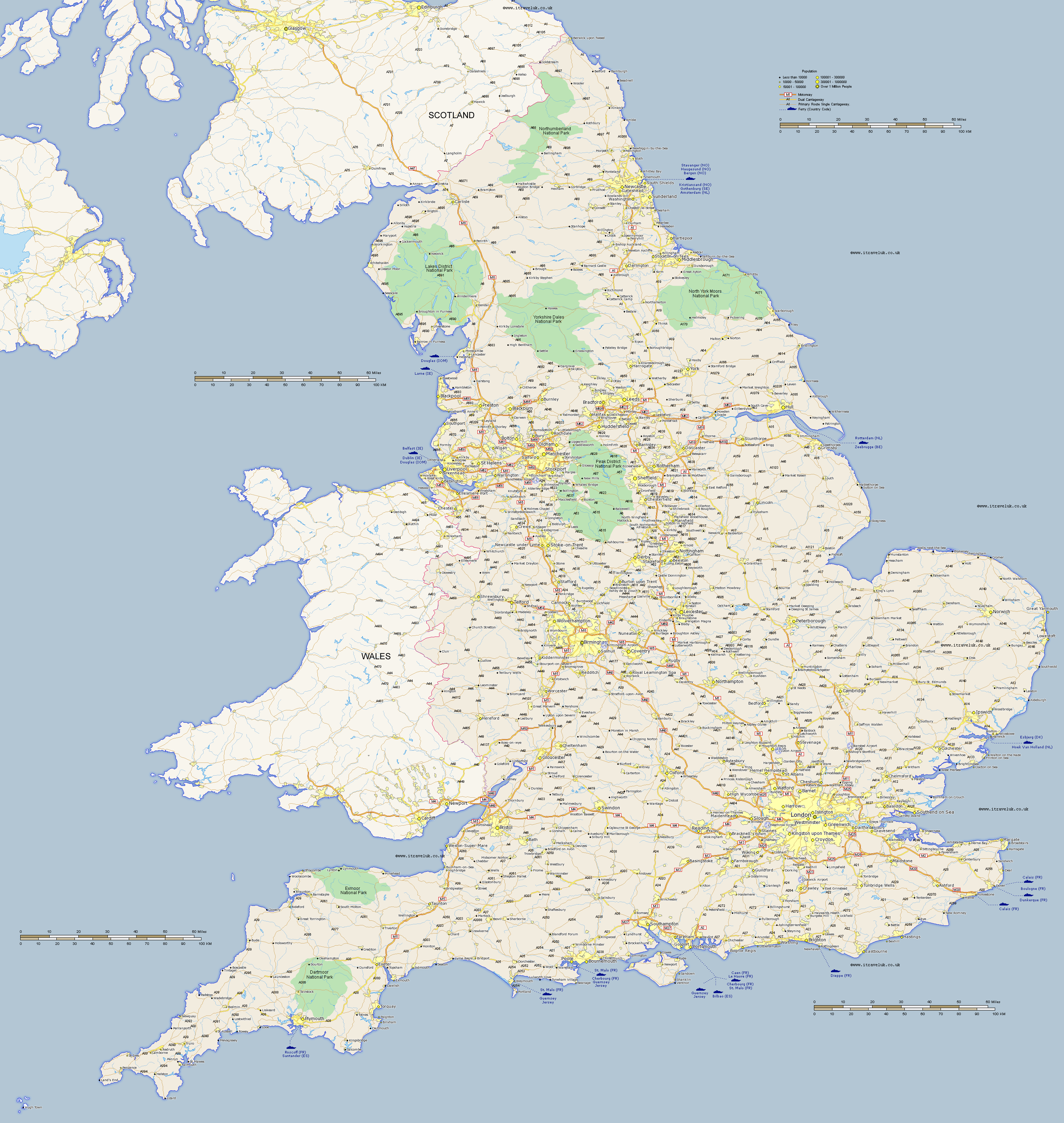 Fullsize England Map