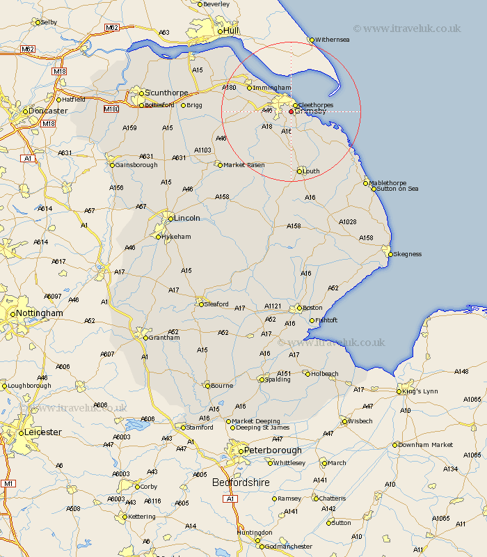 Map Of Grimsby And Surrounding Area Grimsby Map - Street And Road Maps Of Lincolnshire England Uk