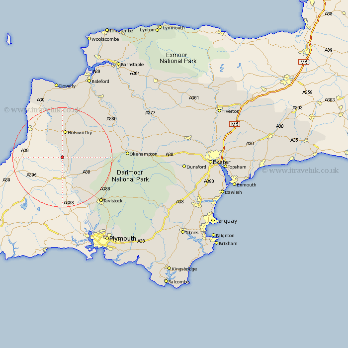 Luffincott Devon Map