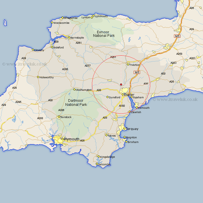 Upton Pyne Devon Map