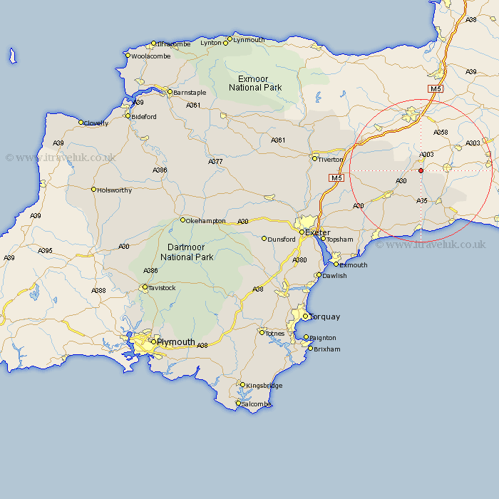 Yarcombe Devon Map