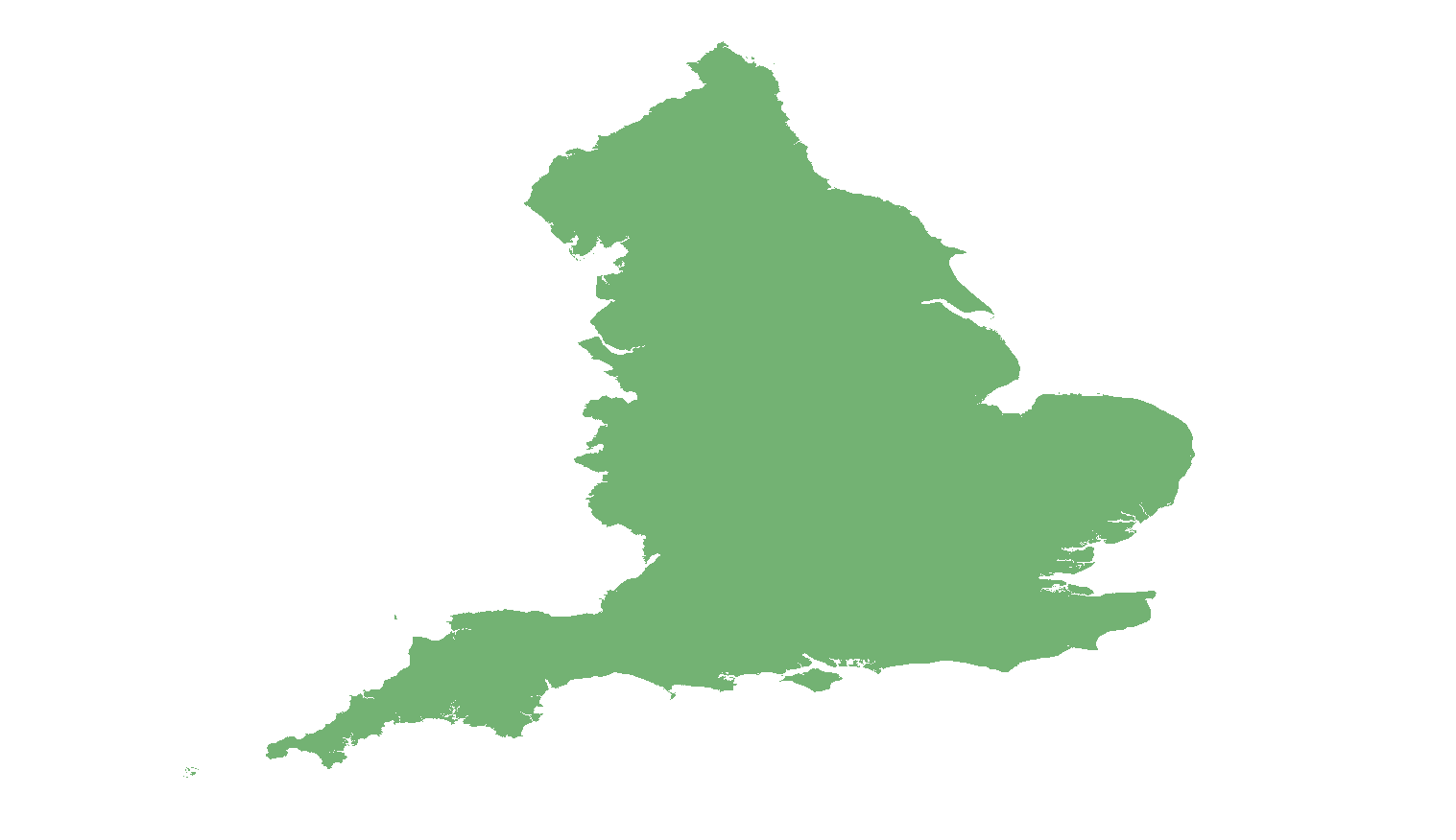 blank map of England