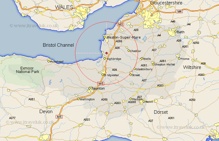 Brent Knoll Somerset Map