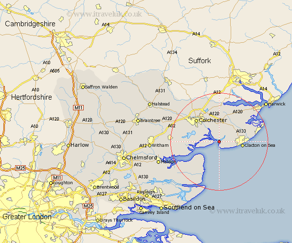 Brightlingsea Essex Map