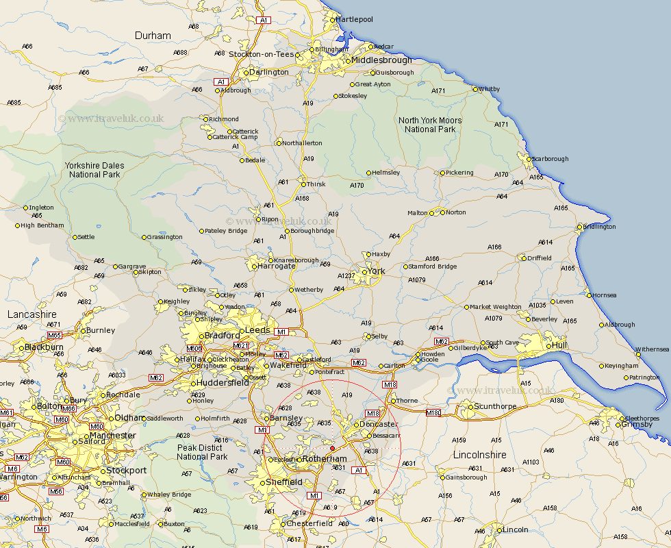 Conisbrough Yorkshire Map