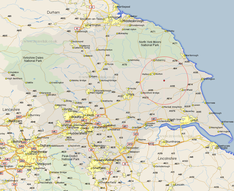 Duggleby Yorkshire Map