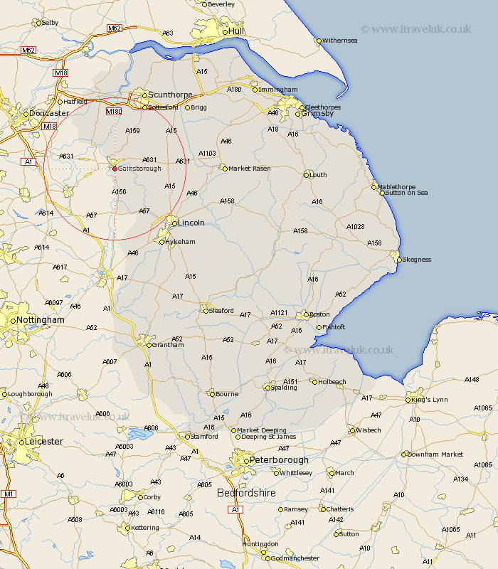 Gainsborough Lincolnshire Map