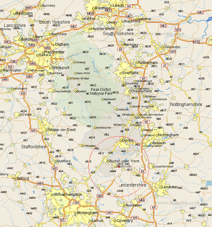 Hartshorne Derbyshire Map