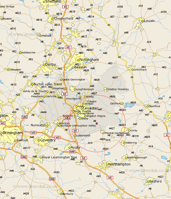 Kibworth Leicestershire Map