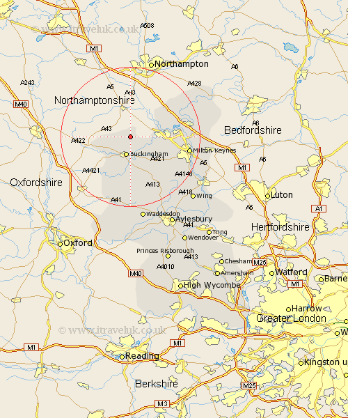 Lillingstone Buckinghamshire Map