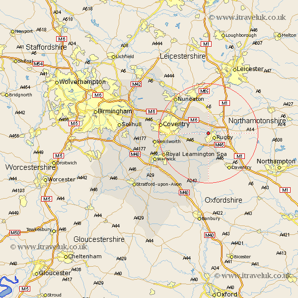 Newbold On Avon Warwickshire Map