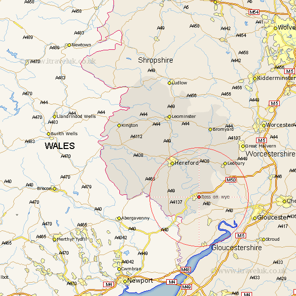 Ross On Wye Herefordshire Map