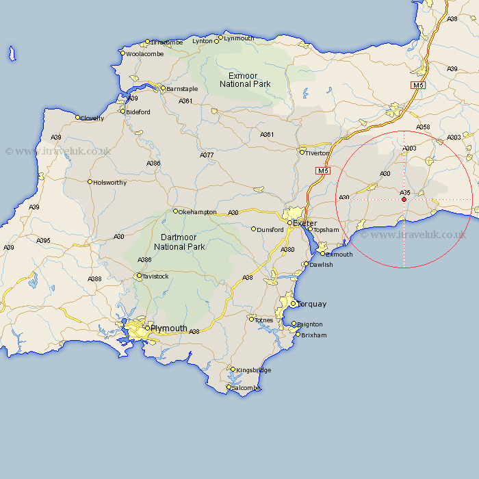 Shute Devon Map