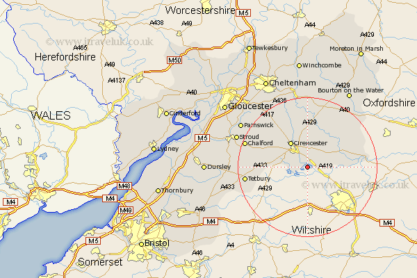 South Cerney Gloucestershire Map