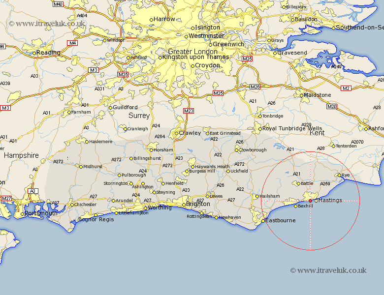 St Leonards Sussex Map