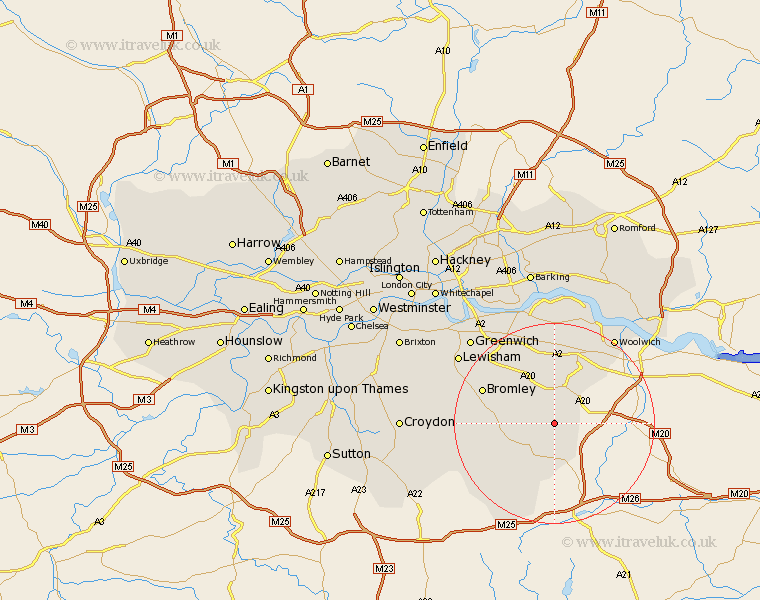 St Mary Cray Greater London Map