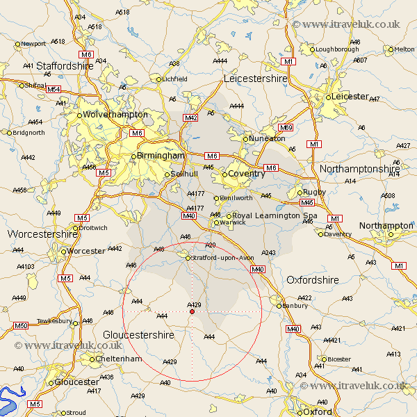 Stretton On Fosse Warwickshire Map