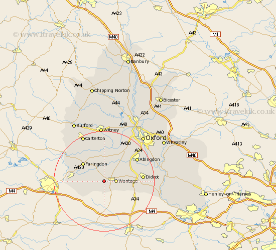 West Challow Oxfordshire Map