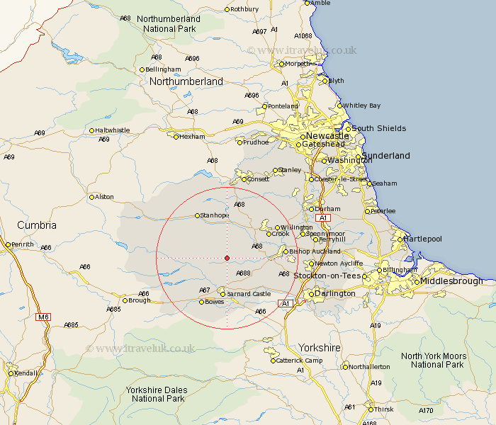 Woodland Durham Map
