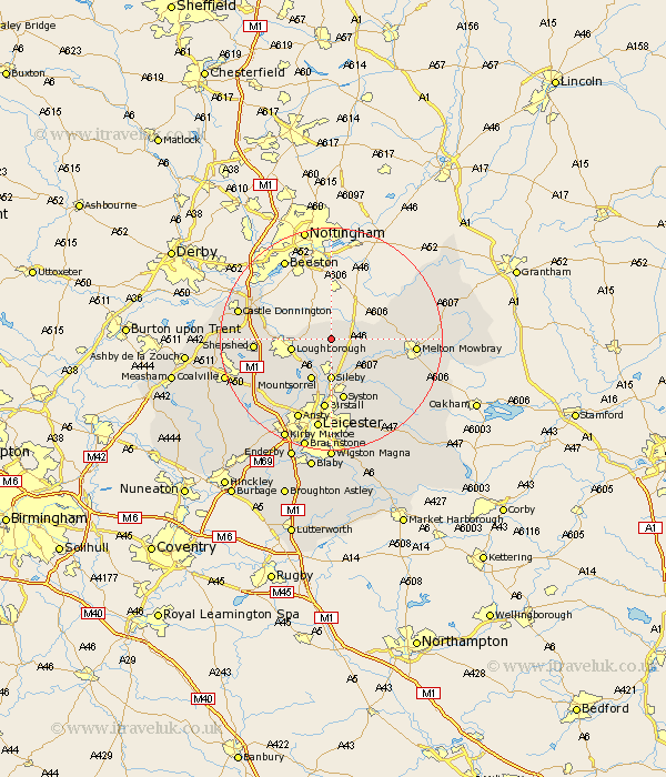 Wymeswold Leicestershire Map